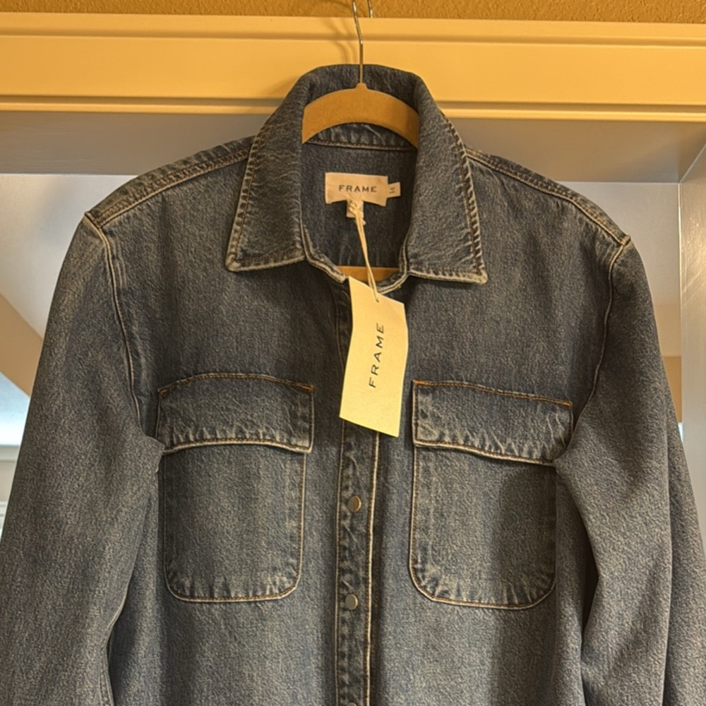Frame Denim Jacket Dress - Blue